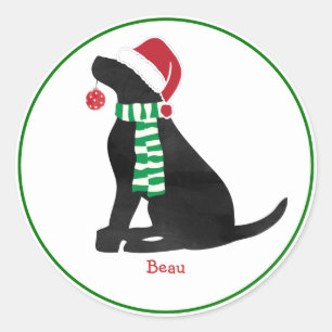 Adesivo Cão de Feriado de Natal Personalizado