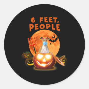 Adesivo Cão De Greyhound Italiano De 6 Pés Com Máscara