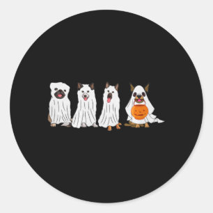 Adesivo Cão de Halloween com Abóbora Cão Assustador de Hal