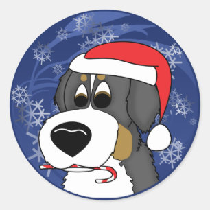 Adesivo Cão de montanha de Bernese do Natal