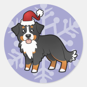 Adesivo Cão de montanha de Bernese do Natal