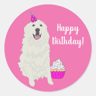 Adesivo Cão de montanha do Excelente de Aniversário 