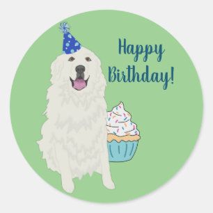 Adesivo Cão de montanha do Excelente de Aniversário