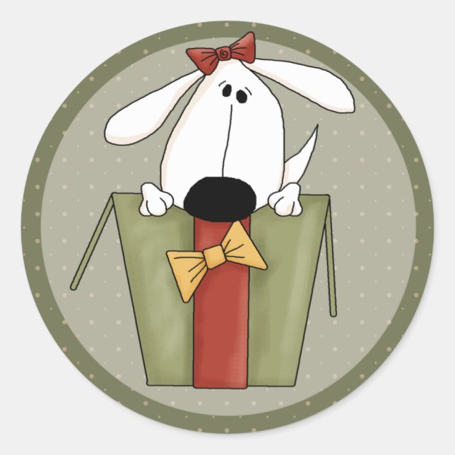 Adesivo Cão de Natal (Frente)