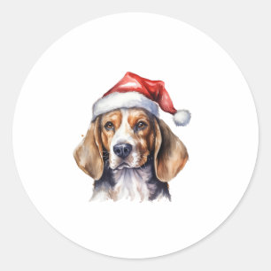 Adesivo Cão de Natal da Beagle