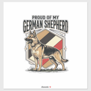 Adesivo Cão de Pastor Alemão Gráfico Xilogravura Vintage A