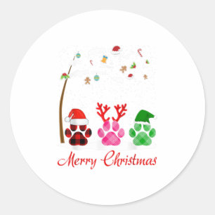 Adesivo Cão de patas, camisa engraçada de Natal