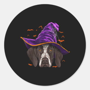 Adesivo Cão de Ponteiro Alemão de Cabelo Curto Bruxa Funny