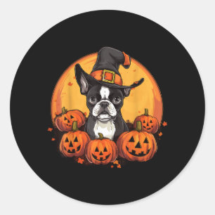 Adesivo Cão de Raça Boston Terrier Bostie Pet Halloween