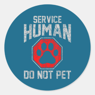 Adesivo Cão de Serviço Humano Não é Pet