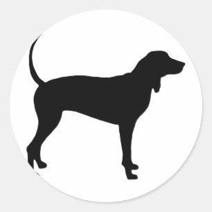 Adesivo Cão do Coonhound (preto)