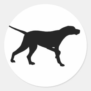 Adesivo Cão do ponteiro (no preto)