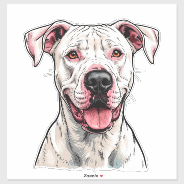 Adesivo Cão Dogo Argentino (Folha)