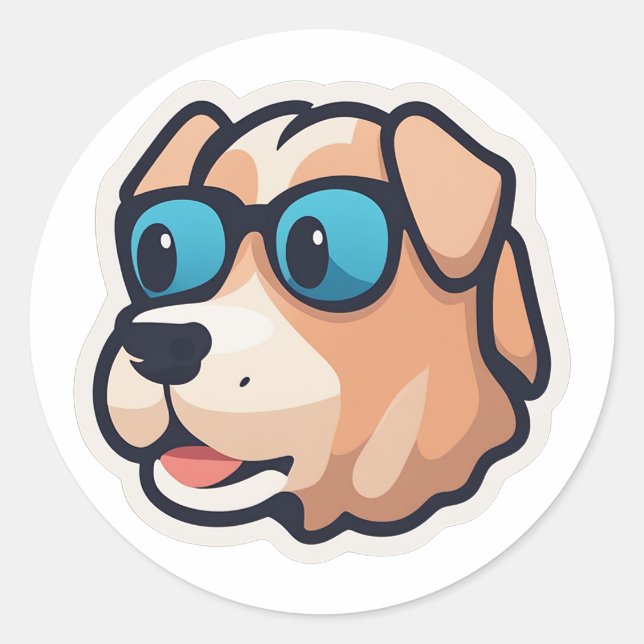 Adesivo Cão engraçado1 (Frente)