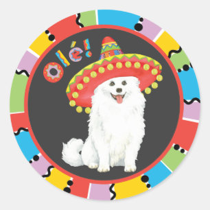 Adesivo Cão Eskimo americano da festa