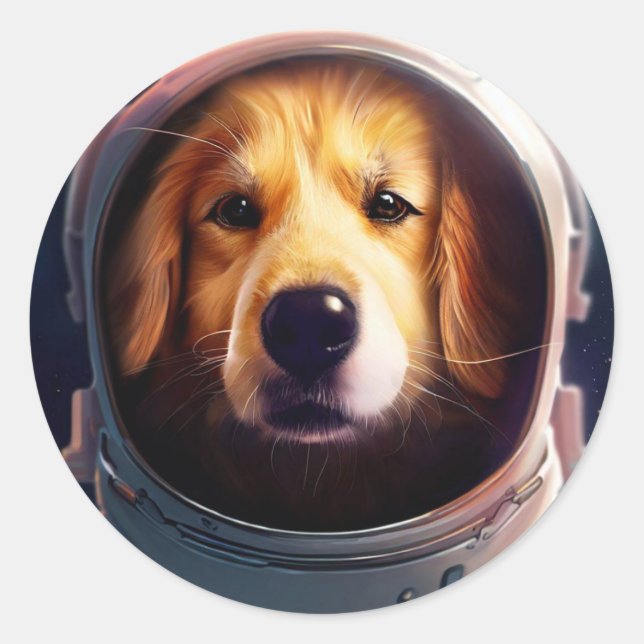 Adesivo Cão espacial (Frente)