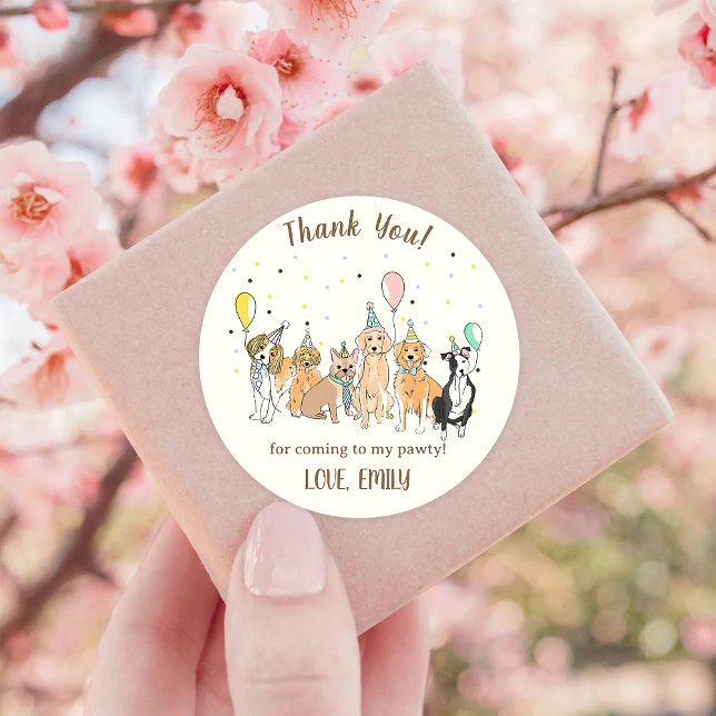 Adesivo Cão Festa de aniversário (Criador carregado)