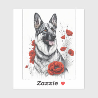 Adesivo Cão german shepherd