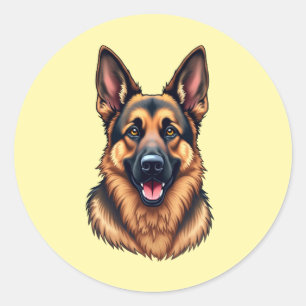 Adesivo Cão german shepherd - Amor a Cão Leal e Inteligent