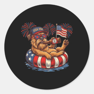 Adesivo Cão Griffon de Bruxelas 250º Patriótico Aamerica E