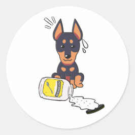 Adesivo Cão Guarda engraçado derramou maionese