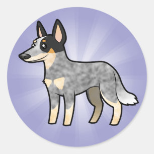 Adesivo Cão/Kelpie australianos do gado dos desenhos