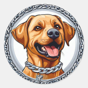 Adesivo Cão-labrador amarelo-bonito
