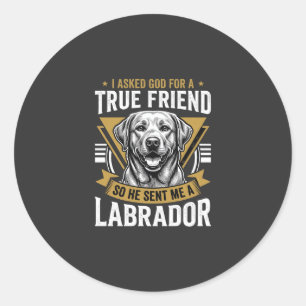 Adesivo Cão Labrador Amigo Verdadeiro