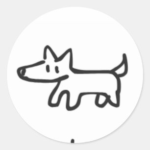 Adesivo cão longo