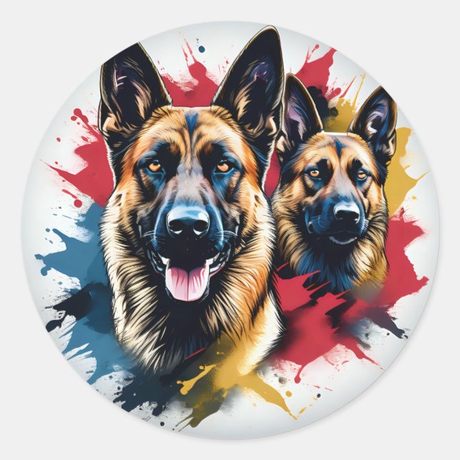 Adesivo Cão Malinois Bravo e Corajoso (Frente)