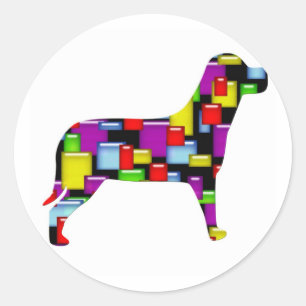 Adesivo cão mosaico