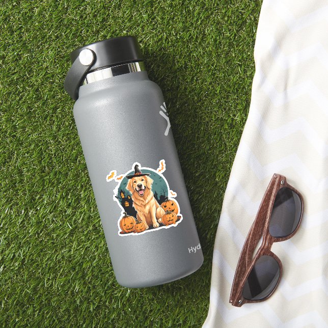 Adesivo cão no halloween engraçado (HydroFlask Insitu)