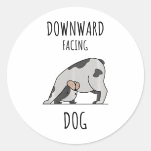 Adesivo Cão Olhando para Baixo Yoga Adho Mukha Svanasana C