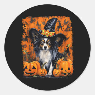 Adesivo Cão Papillon Halloween