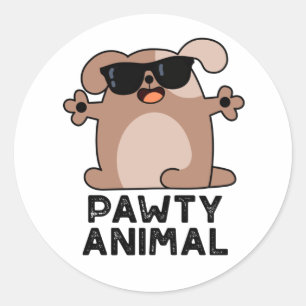 Adesivo Cão Pawy Animal Funny Party Pun