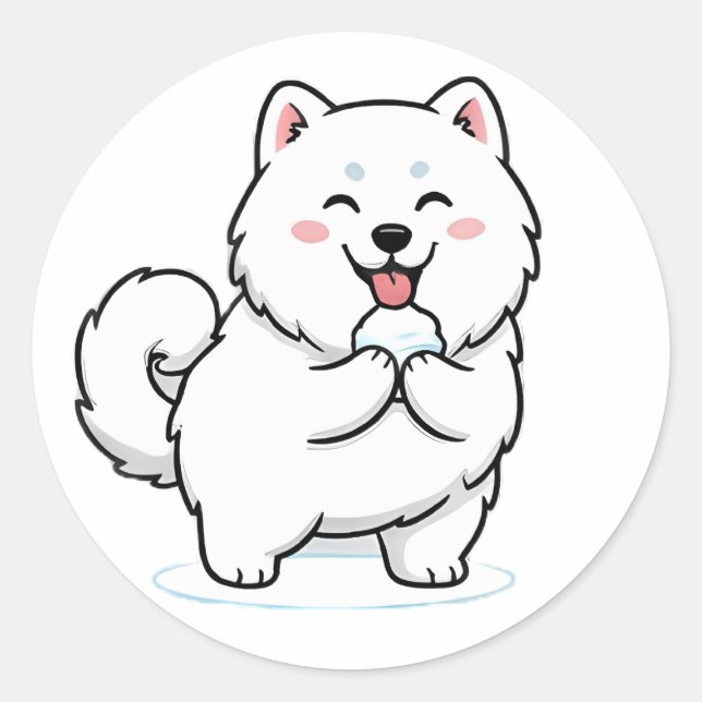 Adesivo Cão Samoyed (Frente)