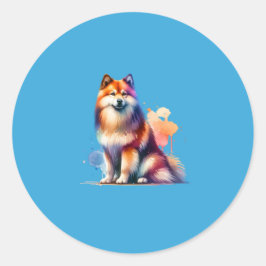Adesivo Cão Spitz Finlandês