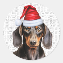 Adesivo Cão Suave de Natal e Arte Maciça