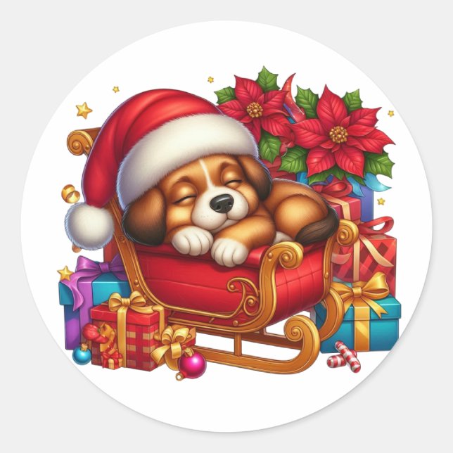 Adesivo Cãozinho e Sleigh (Frente)