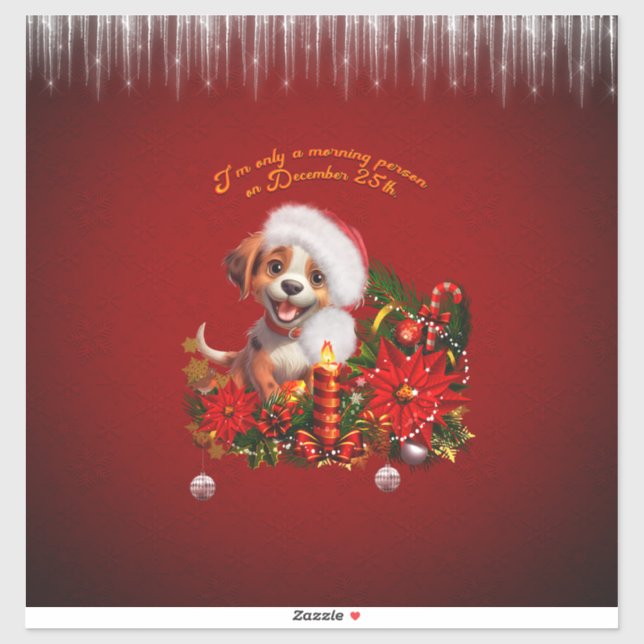 Adesivo Cãozinho engraçado (Folha)