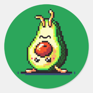 Adesivo Capa Avocado: Diversão de Malhação de 8 Bits
