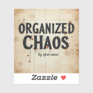 Adesivo Capa de planejador de nome editável “Caos Organiza