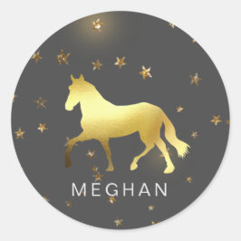 Adesivo capa de telefone de monograma equestre de estrelas