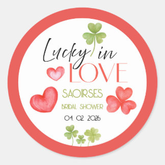 Adesivo Capa Lucky in Love folhas e corações: Chuveiro de