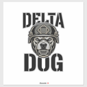 Adesivo Capacete Bulldog Delta Dog Design de Gravura Vinta