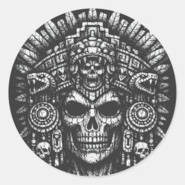 Adesivo Capacete de Caveira Asteca por BurnsInHell