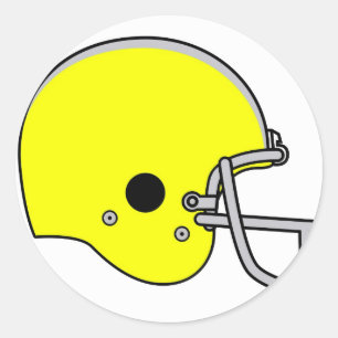 Adesivo capacete de futebol amarelo