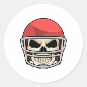 Adesivo Capacete de Futebol Americano Caveira