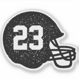 Adesivo Capacete de futebol branco preto personalizado