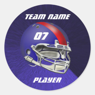 Adesivo Capacete de futebol dos azuis marinhos e do